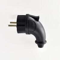 Вилка угловая 16А 2P+PE 220-240В IP44 каучук LEZARD 106-0400-0108/108 - УПС инжиниринг