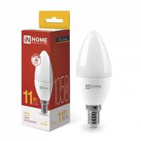 Лампа светодиодная LED-СВЕЧА-VC 11Вт свеча 3000К тепл. бел. E14 1050лм 230В IN HOME 4690612020464 - УПС инжиниринг