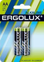 Элемент питания алкалиновый AA/LR6 1.5В Alkaline BL-2 (блист.2шт) Ergolux 11747 - УПС инжиниринг