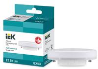 Лампа светодиодная Eco 12Вт T75 таблетка 4000К нейтр. бел. GX53 230В IEK LLE-T80-12-230-40-GX53 - УПС инжиниринг