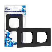 Рамка 2-м Pixel универс. карбон TOKOV ELECTRIC TKE-PX-RM2-C14 - УПС инжиниринг