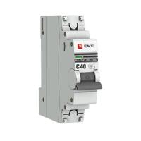Выключатель автоматический модульный 1п C 40А 4.5кА ВА 47-63 PROxima EKF mcb4763-1-40C-pro - УПС инжиниринг