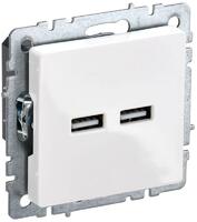 Розетка BRITE USB A+A 3.1А РЮ10-1-БрБ механизм бел. IEK BR-U21-D31-K01 - УПС инжиниринг