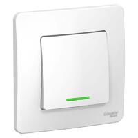 Выключатель 1-кл. СП Blanca 10А IP20 (сх. 1) 250В с подсветкой бел. SE BLNVS010111 - УПС инжиниринг