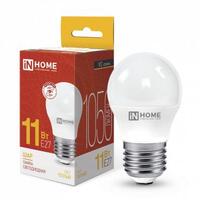 Лампа светодиодная LED-ШАР-VC 11Вт шар 3000К тепл. бел. E27 1050лм 230В IN HOME 4690612020600 - УПС инжиниринг
