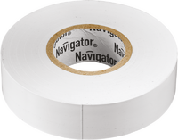 Изолента ПВХ 19мм (рул.20м) бел. NIT-A19-20/WH Navigator 71109 - УПС инжиниринг