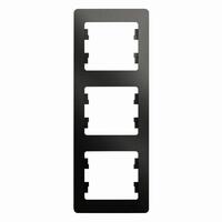 Рамка 3-м Glossa вертикал. антрацит SE GSL000707 - УПС инжиниринг