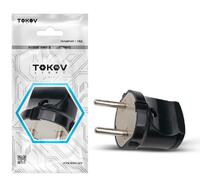 Вилка прямая 6А 250В без заземл. черн. TOKOV ELECTRIC TKL-PL-C05 - УПС инжиниринг