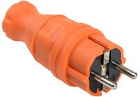 Вилка прямая ОМЕГА ВБп3-1-0м IP44 каучук оранж. IEK PKR01-016-2-K09 - УПС инжиниринг