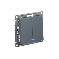 Выключатель 2-кл. СП AtlasDesign 10А IP20 (сх. 5а) 10AX с подсветкой механизм грифель SE ATN000753 - УПС инжиниринг
