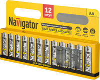Элемент питания алкалиновый AA/LR6 94 782 NBT-NE-LR6-BP12 (блист.12шт) Navigator 94782 - УПС инжиниринг