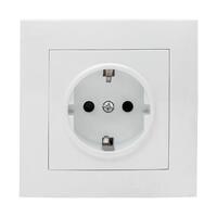 Розетка 1-м СП Валенсия 16А IP20 с заземл. защ. шторки бел. PROxima EKF EWR16-028-10 - УПС инжиниринг