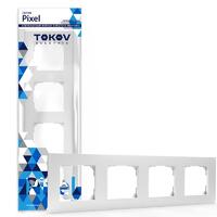 Рамка 4-м Pixel универс. бел. TOKOV ELECTRIC TKE-PX-RM4-C01 - УПС инжиниринг