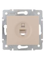 Розетка компьютерная 1-м СП Karina RJ45 механизм крем. LEZARD 707-0388-139 - УПС инжиниринг