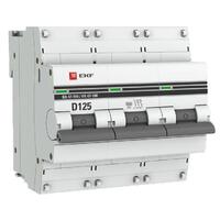 Выключатель автоматический модульный 3п D 125А 10кА ВА 47-100 PROxima EKF mcb47100-3-125D-pro - УПС инжиниринг