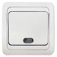 Выключатель 1-кл. СП Classico 2121 10А IP20 с подсветкой бел. ASD / IN HOME 4680005959853 - УПС инжиниринг