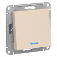 Переключатель проходной 1-кл. СП AtlasDesign 10А IP20 (сх. 6а) 10AX с подсветкой механизм беж. SE ATN000263 - УПС инжиниринг