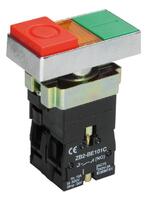 Кнопка LAY5-BW8465 "I-O" 1НО сдвоенная с подсветкой IEK BBD40-BW-K51 - УПС инжиниринг