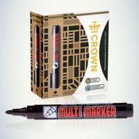 Маркер перманентный "Multi Marker" 3мм пулевидный черн. Crown Б0048239 - УПС инжиниринг