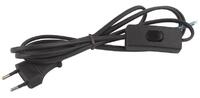 Шнур для бра 1.8м ШВВП 2х0.5 черн. UX-ШВВП-S-1.8m-B ЭРА Б0044072 - УПС инжиниринг