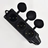 Колодка 3-м 16А IP44 2P+PE 220-240В каучук LEZARD 106-0400-0101/101 - УПС инжиниринг