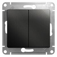 Выключатель 2-кл. СП Glossa 10А IP20 (сх. 5) 10AX механизм антрацит SE GSL000751 - УПС инжиниринг