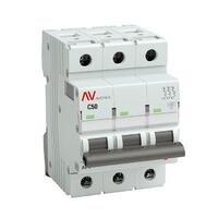 Выключатель автоматический модульный 3п C 50А 6кА AV-6 AVERES EKF mcb6-3-50C-av - УПС инжиниринг
