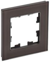 Рамка 1-м BRITE РУ-1-2-БрТБ стекло темн. бронза IEK BR-M12-G-K45 - УПС инжиниринг