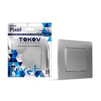 Выключатель 1-кл. СП Pixel 10А IP20 в сборе алюм. TOKOV ELECTRIC TKE-PX-V1F-C03 - УПС инжиниринг