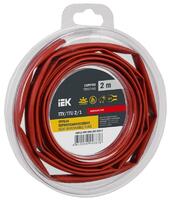 Трубка термоусадочная ТТУ нг-LS 2/1 красн. (уп.2м) IEK UDR12-002-001-002-K04-T - УПС инжиниринг