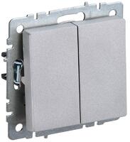 Выключатель проходной 2-кл. СП BRITE ВС10-2-6-БрА 10А механизм алюм. IEK BR-V22-0-10-K47 - УПС инжиниринг