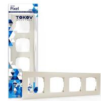 Рамка 4-м Pixel универс. беж. TOKOV ELECTRIC TKE-PX-RM4-C02 - УПС инжиниринг