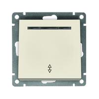 Переключатель проходной 1-кл. СП Афина 10А IP20 с подсветкой механизм сл. кость (ivory) Universal A0125-I - УПС инжиниринг