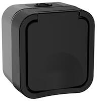 Розетка 1-м ОП TORS 16А IP55 TS120 с заземл. с крышкой графит IEK TS-R16-16-55-K53 - УПС инжиниринг
