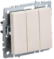 Выключатель 3-кл. СП BRITE ВС10-3-0-БрКр 10А механизм беж. IEK BR-V30-0-10-K10 - УПС инжиниринг