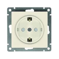 Розетка 1-м СП Афина 16А IP20 с заземл. защ. шторки механизм сл. кость (ivory) Universal A0049-I - УПС инжиниринг