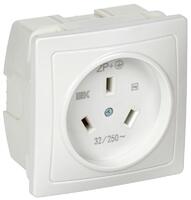 Розетка 1-м СП Рпл11-К 32А IP20 разборная для плиты с заземл. бел. IEK ERP11-032-K01 - УПС инжиниринг