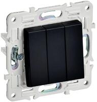 Выключатель 3-кл. SKANDY 10А SK-V11Bl черн. IEK SK-V30-0-10-K02 - УПС инжиниринг