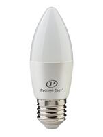 Лампа светодиодная RS C37 E27 6W 220-240V 2700К 6Вт 600лм Ra 90 свеча Русский Свет 15010545060 - УПС инжиниринг
