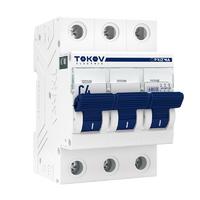 Выключатель автоматический модульный 3П 4А 6кА х-ка C TOKOV Electric TKE-PZ60-MCBI-3-4-C - УПС инжиниринг
