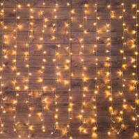 Гирлянда светодиодная "Светодиодный Дождь" 2х3м 240LED тепл. бел. 12Вт 230В IP20 свечение с динамикой провод прозр. Neon-Night 235-066 - УПС инжиниринг