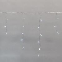 Гирлянда светодиодная "Айсикл" (бахрома) 5х0.6м 112LED бел. 3.4Вт 230В IP44 эффект мерцания провод прозр. Neon-Night 255-525 - УПС инжиниринг