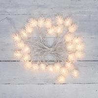 Гирлянда светодиодная "Шишки" 5м 30LED тепл. бел. 1.8Вт IP20 с контроллером 8 режимов провод ПВХ прозр. Neon-Night 303-069 - УПС инжиниринг