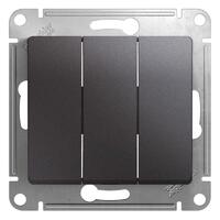 Выключатель 3-кл. СП Glossa 10А IP20 (сх. 3) 10AX механизм графит SE GSL001331 - УПС инжиниринг
