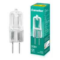 Лампа галогенная JD 20Вт капсула g4 3000К 240В g4 Camelion 10405 - УПС инжиниринг