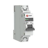 Выключатель автоматический модульный 1п C 1А 4.5кА ВА 47-63 PROxima EKF mcb4763-1-01C-pro - УПС инжиниринг