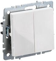 Выключатель 2-кл. СП BRITE ВС10-2-0-БрБ 10А механизм бел. IEK BR-V20-0-10-K01 - УПС инжиниринг