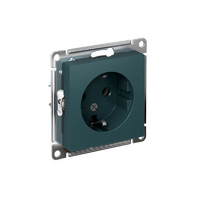 Розетка 1-м СП AtlasDesign 16А IP20 с заземл. механизм изумруд SE ATN000843 - УПС инжиниринг