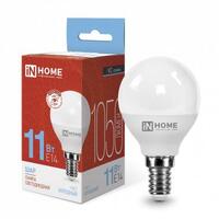 Лампа светодиодная LED-ШАР-VC 11Вт шар 6500К холод. бел. E14 1050лм 230В IN HOME 4690612024929 - УПС инжиниринг