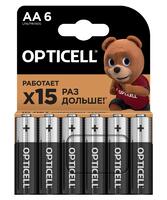 Элемент питания алкалиновый AA/LR6 (блист. 6шт) Basic Opticell 5051006 - УПС инжиниринг